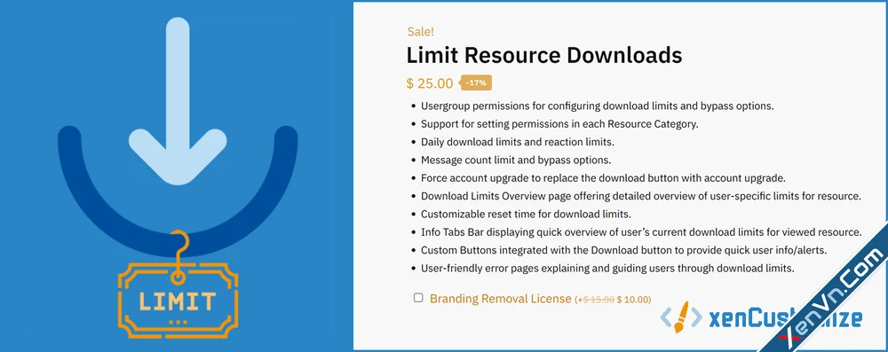 [XenCustomize] Limit Resource Downloads - Xenforo 2.webp