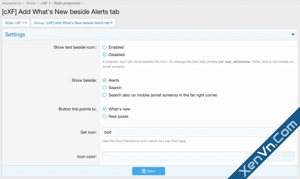 xenforo 2 Add What's New beside Alerts tab.webp