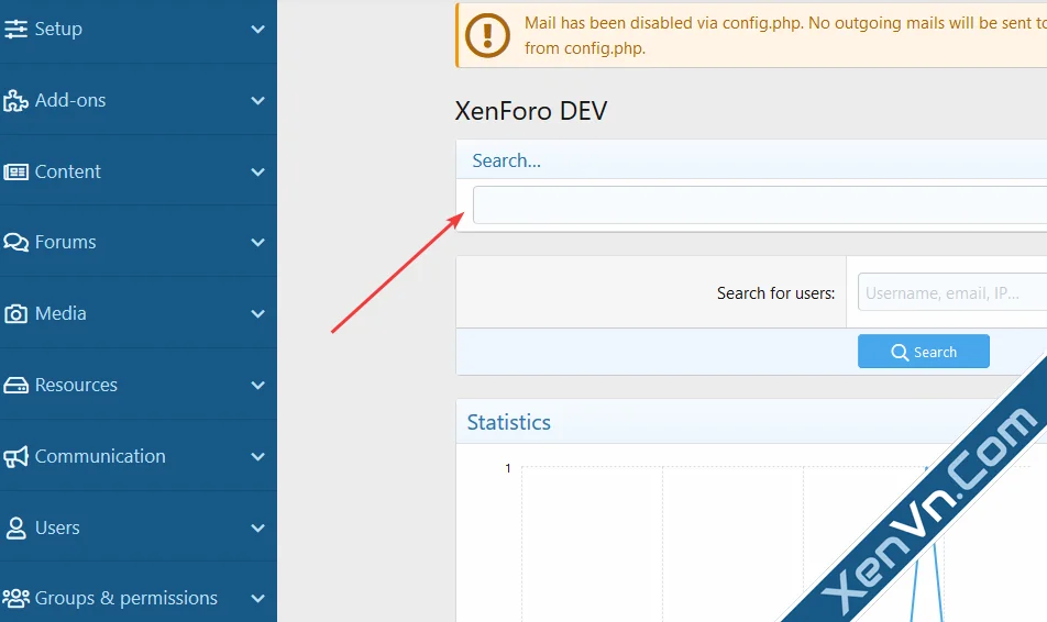 xenforo 2 - Admin Search on Index.webp
