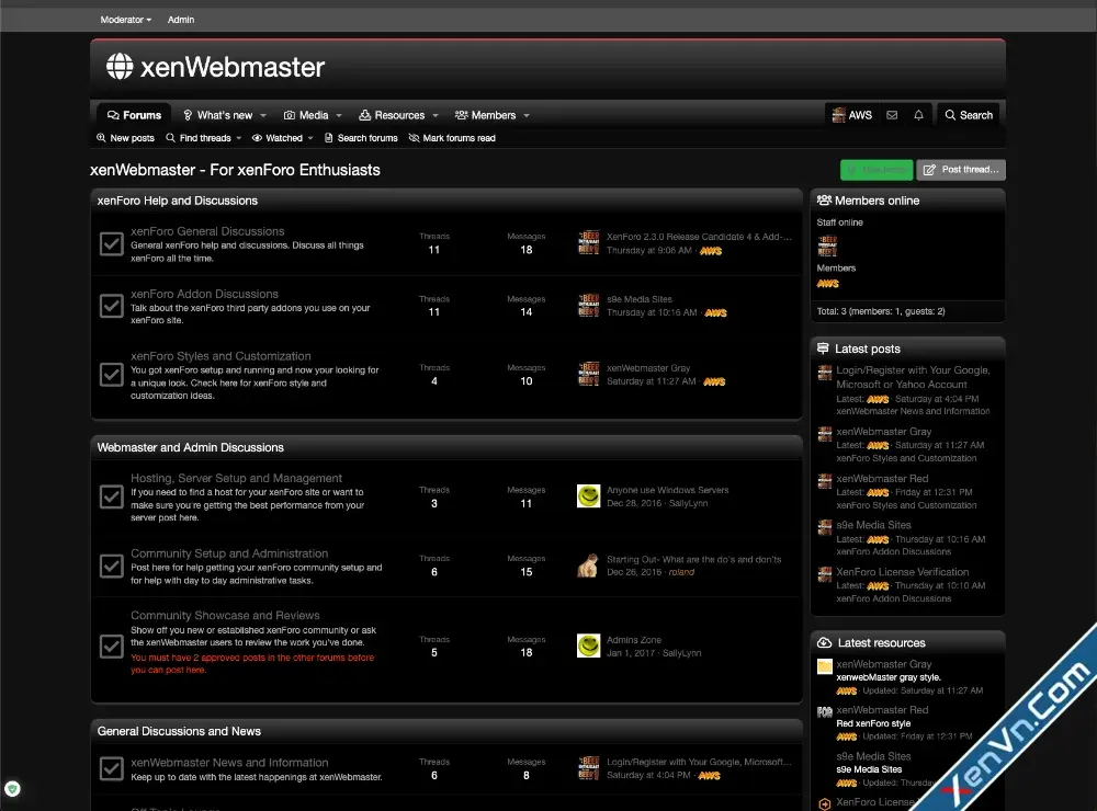 xenWebmaster dark - Xenforo 2 Style.webp