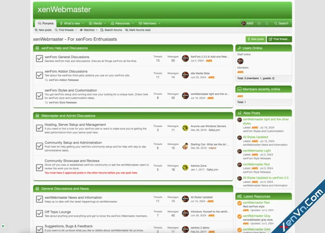 xenWebmaster Green Variations - Xenforo 2 Style.webp