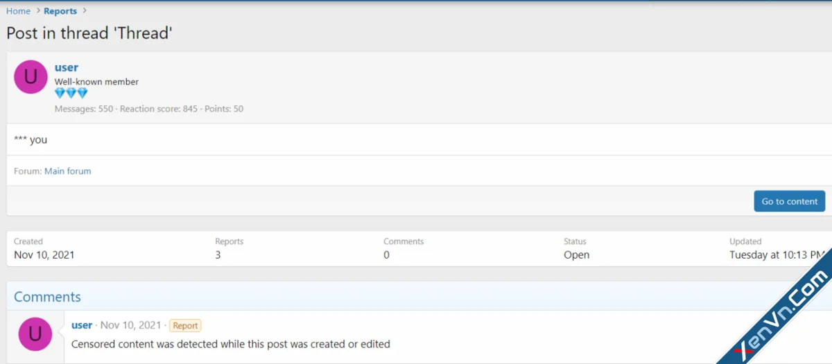 XFCoder - Censored Posts Reporter - Xenforo 2.webp