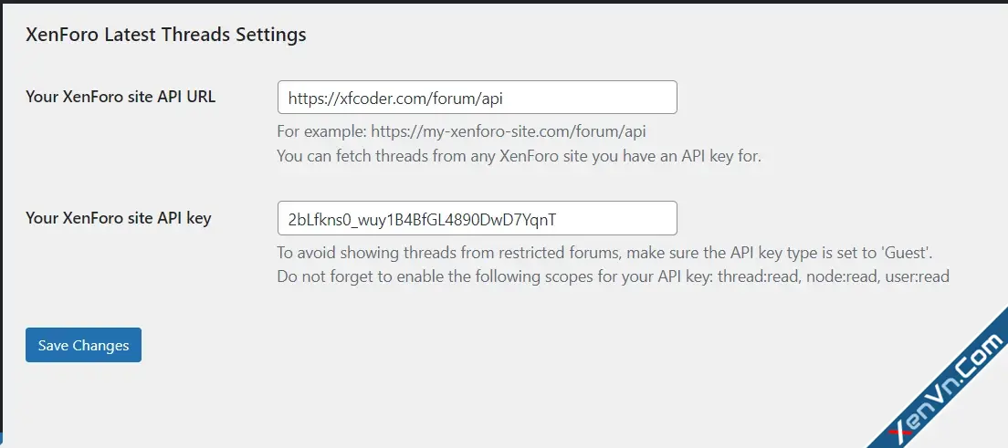 XFCoder - Latest XF Threads Widget for WordPress - XF2-2.webp