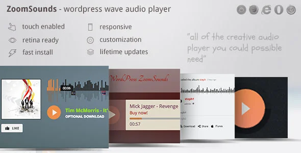 ZoomSounds - WordPress Wave Audio Player with Playlist.webp