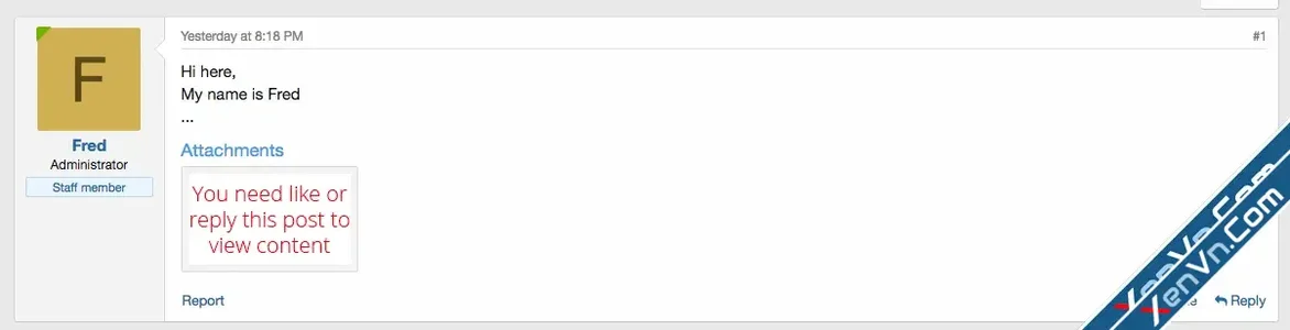 Xenforo [2.x] Add-ons - [XFA] Like Or Reply To View Attachment 1.0.0