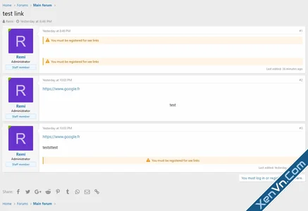 [XenConcept] Hide links / Medias / Images (BbCode) to guests - Xenforo 2