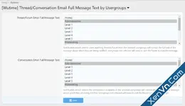 Thread/Conversation Email Full Message Text by Usergroups