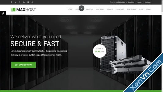 MaxHost - Web Hosting, WHMCS and Corporate Business WordPress Theme with WooCommerce