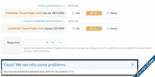 [OzzModz] Thread Reply Limit - Xenforo 2