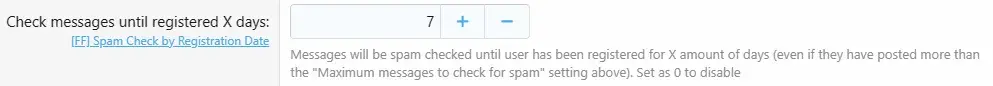 [FF] Spam Check by Registration Date - Xenforo 2