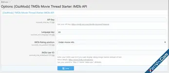 [OzzModz] TMDb Movie Thread Starter: IMDb API - XF2