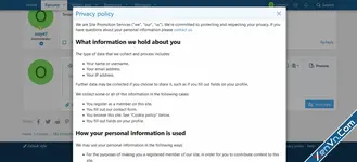 [OzzModz] Privacy Policy Popup - Xenforo 2