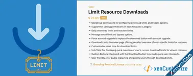 [XenCustomize] Limit Resource Downloads - Xenforo 2