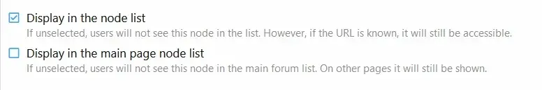 Allows to hide the node only from the main forum list page - XF2