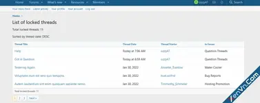 [OzzModz] List Locked Threads - Xenforo 2