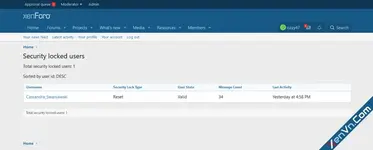 [OzzModz] List Security Locked Users - Xenforo 2