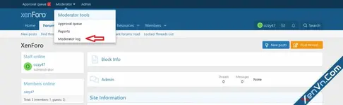 [OzzModz] Front End Moderator Log - Xenforo 2
