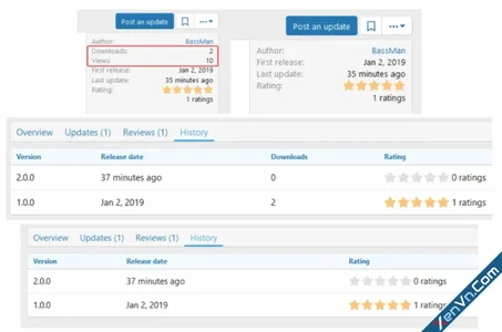 [cXF] Hide resource downloads or views count - Xenforo 2