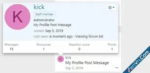 [MMO] Profile Post Message In Card - Xenforo 2