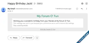 Happy Birthday Emails - Xenforo 2