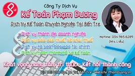 Kế Toán Phạm Dương - Dịch Vụ Kế Toán Chuyên Nghiệp Tại Bến Tre