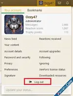 [OzzModz] Center Log Out on Visitor Menu - Xenforo 2