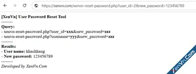User Password Reset Tool For Xenforo 2
