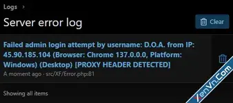 Admin Login Watch - Xenforo 2