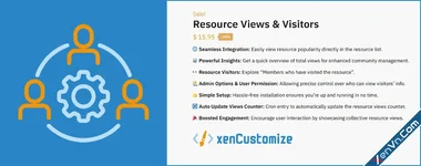 [XenCustomize] Resource Views & Visitors - Xenforo 2