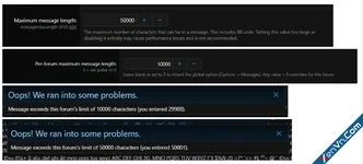 AIXF: Per-Forum Maximum Message Length - Xenforo 2