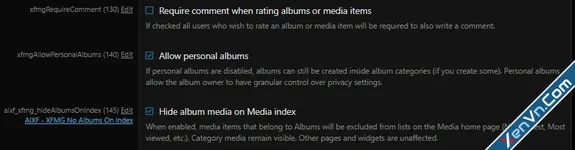 AIXF - XFMG No Albums On Index - Xenforo 2