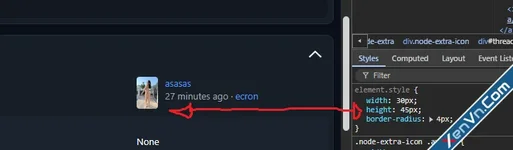 change the shape of the thread icon