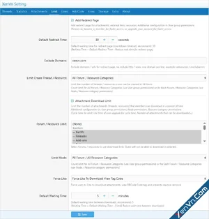 User Guide: XenVn Attachment Download Limit for Xenforo 2