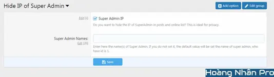 [MMO] Hide IP of Super Admin - Xenforo 2
