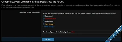 AIXF Group Display Chooser - Xenforo 2