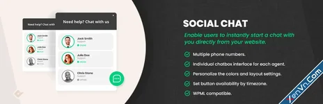 Social Chat Pro - Click To Chat App Button