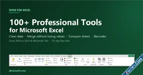 Zbrainsoft Dose for Excel - Excel Add-In with 100+ Professional Tools
