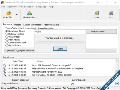 ElcomSoft Advanced Office Password Recovery Forensic