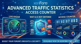 Advanced Traffic Statistics - Access Counter, Live Radar, WAF & AI Bot Defense - XF2