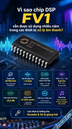 Vì sao Chip DSP FV-1 vẫn được sử dụng nhiều trong các thiết bị xử lý âm thanh?