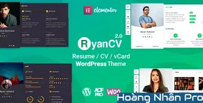 RyanCV - Resume CV / vCard WordPress Theme
