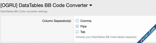 [OGRU] DataTables BB Code converter - Xenforo 2