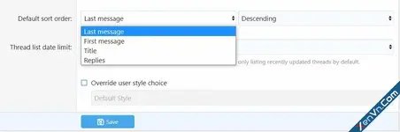 Change default thread list sort for Xenforo forums