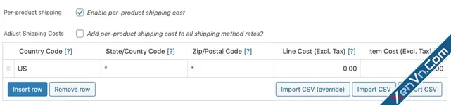 Per Product Shipping - Woocommerce