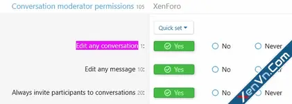 [OzzModz] Conversation Edit Permiss - Xenforo 2