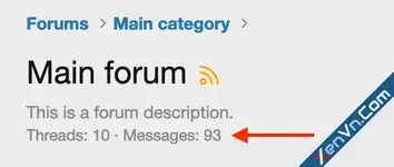 [cXF] Threads and Messages count on forum view - Xenforo 2