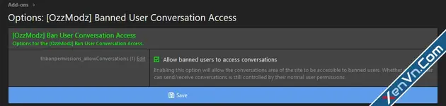 [OzzModz] Banned User Conversation Access - Xenforo 2