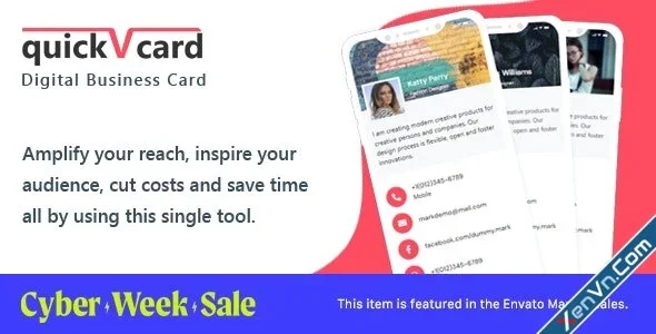 QuickVCard - Digital Business Card SaaS PHP Script