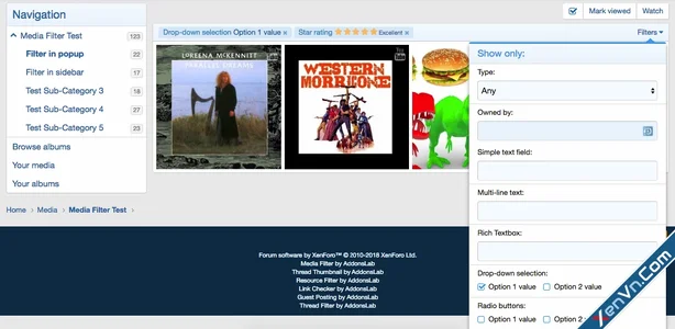 Media Filter by AddonsLab - XenForo 2