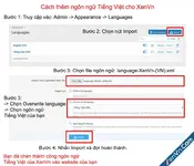 Cách thêm ngôn ngữ Tiếng Việt cho XenVn